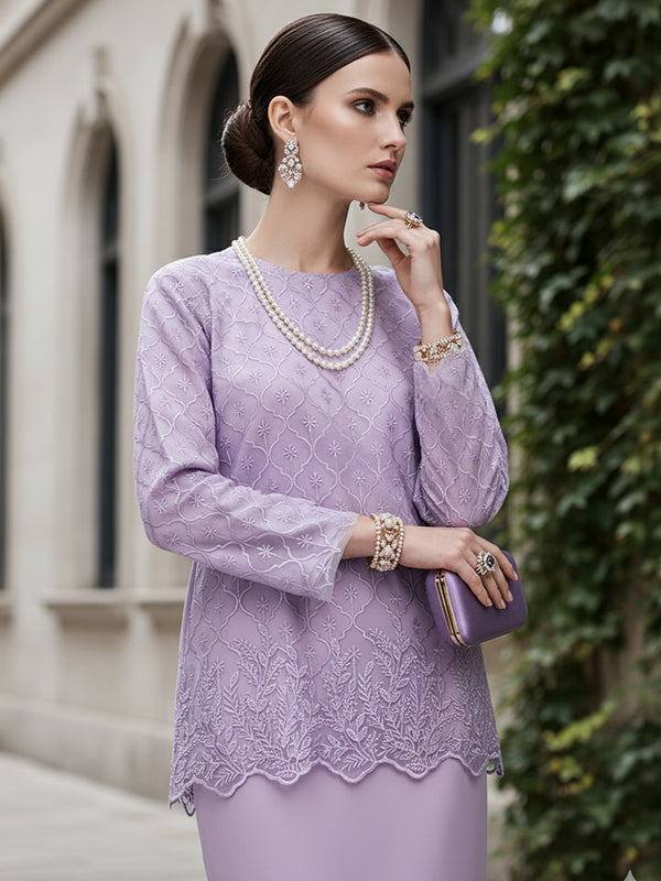 BAJU KURUNG KEDAH ADDARA (LILAC)